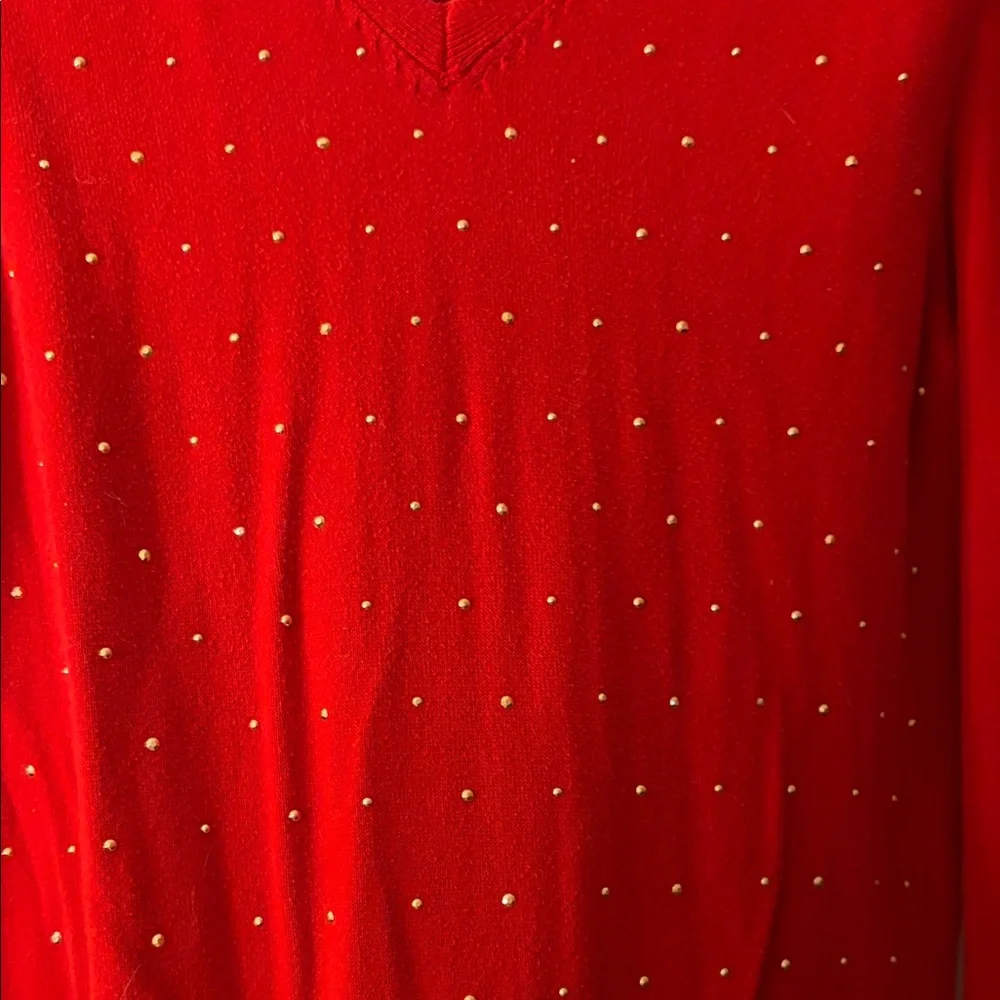 Tommy Hilfiger Red Sparkly Sweater - Picture 4 of 7